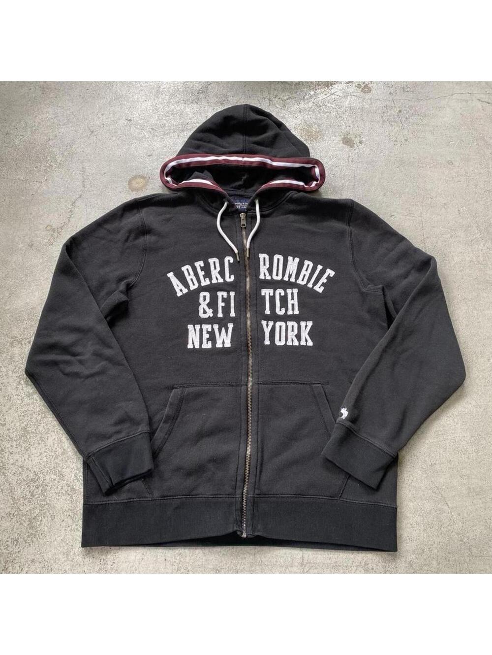 Y2K Abercrombie & Fitch New York Zip Up Hoodie Sweatshirt